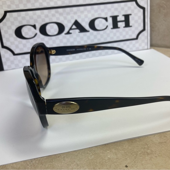 New Coach HC8150 L133 512013 Dark Tortoise sunglasses - Picture 7 of 14
